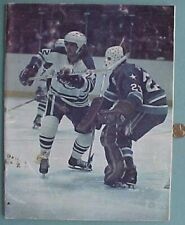 1976 WHA Indianapolis Racers Vs. Cleveland Crusaders program Gretzky's 1st team-