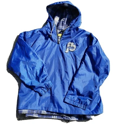 Chaqueta De Colección Joe Boxer Anorak Para Hombre Grande Bordada Franela Forrada Azul Foto 1 de 4