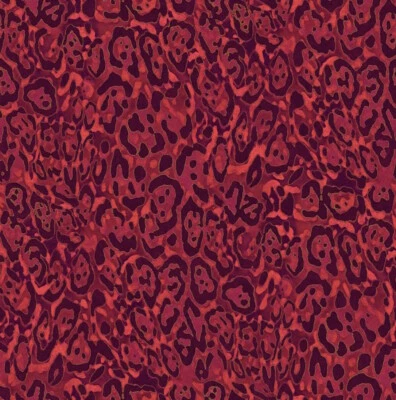 Northcott - Shimmer Wild Thing - Leopard W/ Metallic Gold - Merlot, BTY - Image 1 of 4