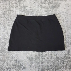 Vintage Eileen Fisher Skirt Women's Medium Wool Lycra Solid Zip Mini USA Made - Picture 1 of 8