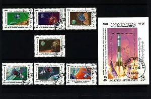 OPC 1984 Afganistán Space Set & S/S Sc#1068-1075 MNH CTO 46201 - Imagen 1 de 1