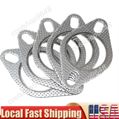 2.5" Car 2 Bolt High Temp Exhaust Gasket Flange Cylinder Head Gasket Kit 5x Foto 1 de 4