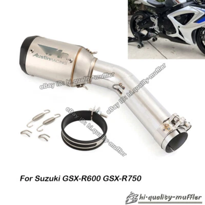 Silenciador de tubo de escape elo médio para Suzuki GSXR600 GSXR750 2006-2007 - Imagem 1 de 4