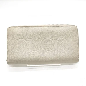 NO TARIFF Gucci Long Wallet White Leather 4740227 - Picture 1 of 10