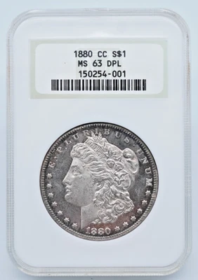 1880-CC Morgan Silver Dollar NGC MS 63 DPL Old Fatty Holder - U1499 - Image 1 of 4