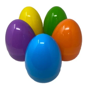 5 PIEZAS Huevos de Pascua Jumbo 8” Grandes Color Sólido Rellenables 2 Piezas Juntos a Presión - Imagen 1 de 10