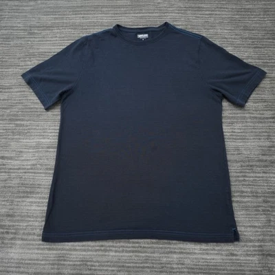 Camiseta Kirkland Masculina de Algodão Pima Azul Usada Mancha Média - Imagem 1 de 4