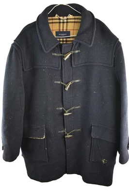 BURBERRY Navy Duffle Coat size 54 Reg Mens Overcoat Casual Outdoors Outerwear - Image 1 of 4