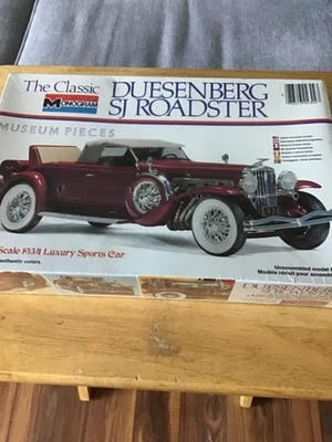 Duesenburg SJ Roadster 1934 Luxury Sports Car 1:24 Monogram Museum Pieces New - Image 1 of 4