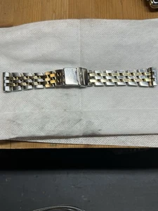 BREITLING NAVITIMER 92 PILOTBAND 22MM STAHL/GOLD TOP ZUSTAND VINTAGE RAR - Bild 1 von 6