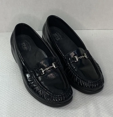 Zapatos sin cordones SAS Metro de charol negro para mujer 7 WW TriPad cómodos Foto 1 de 4