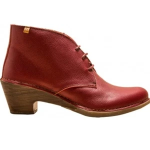 El Naturalista Women's Cereza Red Sylvan 3 Eyelet Ankle Boot EU 41 US 8.5 - Picture 1 of 15