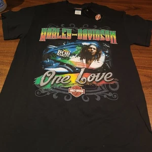 NUEVA Camiseta Bob Marley One Love Harley Davidson Jamaica Para Hombre Talla M Colab - Imagen 1 de 3