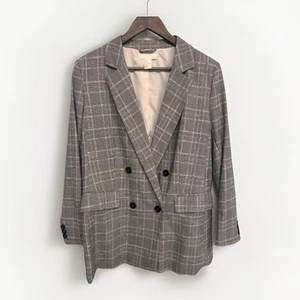 H&M Women’s Oversized Blazer Size 12 Double Breasted - Picture 1 of 5
