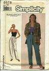 S 8678 sewing pattern CAMISOLE JACKET PANTS sew ALFRED SUNG design UNCUT size 18