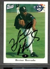 1996 Best #17 Hector Mercado Kissimmee Cobras Baseball Signed Autograph (H69) 