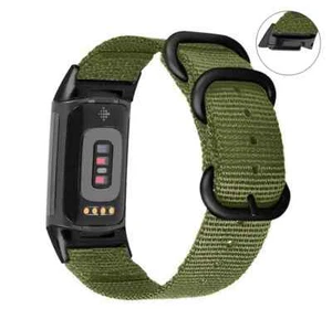 Cinturino sportivo in nylon per Fitbit Charge 6 5 cinturino orologio braccialetto ad anello - Foto 1 di 21