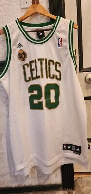 Camiseta NBA Adidas Boston Celtics Ray Allen 20 17x Campeones 2008 Oro Hombres L Cosida Foto 1 de 4