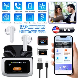 Translator Earbuds 144 Languages Online OffLine Real Time Translation Earphones - Picture 1 of 20