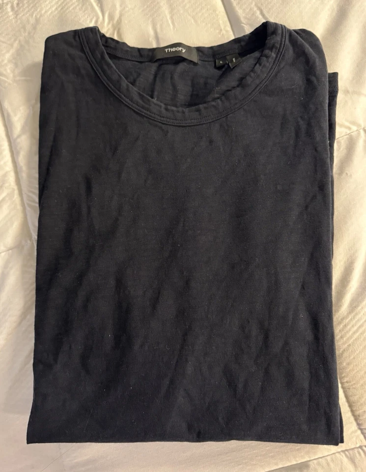 Theory Men’s Crew Neck T-Shirt Navy Blue Size Large - Image 1 of 1