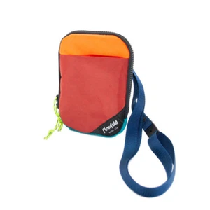 New Flowfold Recycled Brick Red Color Block Portland Phone Bag Multi-Color - Picture 1 of 5