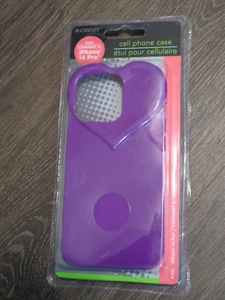 E-Circuit Apple iPhone 14 Pro Purple Cover Case Silicone Rubber Flexible Shield - Picture 1 of 4