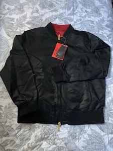 Armani Exchange Men's Lunar New Year Reversible Satin Bomber Jacket - Picture 1 of 13
