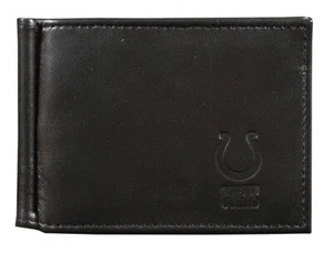 Indianapolis Colts RFID Blocking Shield Black Leather Moneyclip Wallet - Picture 1 of 7