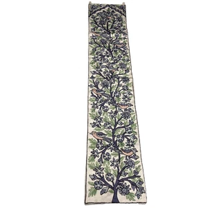 De Colección Cachemira Puntada de Cadena Colgante de Pared Bordado a Mano ÁRBOL DE LA VIDA 57" X 11.5" - Imagen 1 de 9