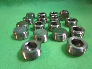 New Lot of 10 304 Stainless Steel Hex Countersunk Socket Plug 1" Inch NTP Male - Picture 1 of 1
