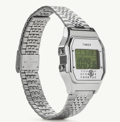 TIMEX x MM6 Maison Margiela T80 36mm Stainless Steel Bracelet Watch Gift Set