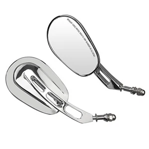 8MM Chrome Rear View Side Mirrors For Harley Street Bob FXDB Fat Boy Iron  - Picture 1 of 7