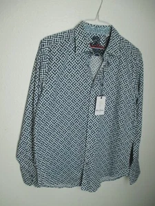 NWT Robert Graham Hatfield Blue New dress shirt Men sz XL $198 RFF221507MCF grid - Picture 1 of 12