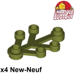 Lego 4x Fleur Feuille Plant Leaves arbre tree 4x3 vert olive green 2423 NEUF - Photo 1/1