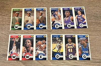 Lote de 4 cartas coleccionables NBA 1996 Upper-Deck 3 en 1 - Horace Grant/Tony Dumas Etc Foto 1 de 4