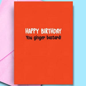 Birthday Card For Ginger Friend Humour Comedy Best friend Brother Mate Funny - Picture 1 of 3