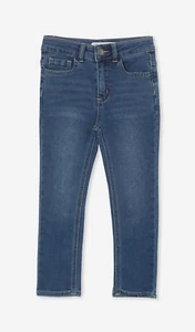 Cotton:On Kids Girls Robbey Jean Slim Stretch Denim Retro Dark Wash Size 4 NEW - Picture 1 of 5