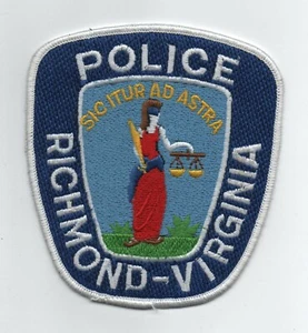 Richmond, Virginia Police Uniform Patch, Plastic Back, Mint - Picture 1 of 1