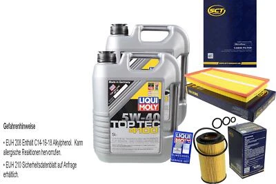 LIQUI MOLY, SCT GERMANY INSPEKTIONSKIT FILTER LIQUI MOLY ÖL 10L 5W-40 für Mercedes-Benz Viano W639 CDI