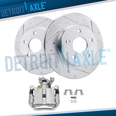 Rotores traseiros perfurados 270mm + pinça de freio direita para íon Cobalt Malibu HHR G6 G5 - Imagem 1 de 4