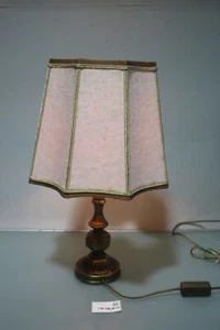 Vintage Tischleuchte Fenster Lampe Braun Goldfarben Messing E27 - Bild 1 von 10