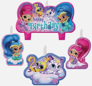 Shimmer and Shine Mini Candle Set (4pc) ~ Shimmer and Shine Birthday Candles - Picture 1 of 6
