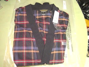 TODD SNYDER MENS NWT XL PLAID SHIRT CARDIGAN BLUE & RED $298.00 NEW IN STORE #65 - Picture 1 of 10