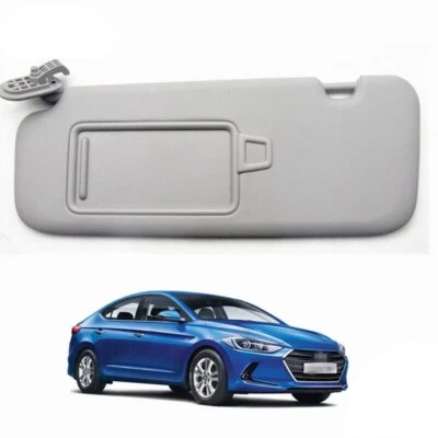 Parasol gris del lado izquierdo del conductor con espejo de maquillaje para Hyundai Elantra AD 2016-19 Foto 1 de 4