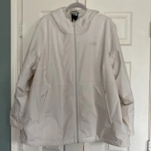 Chaqueta de abrigo con capucha forrada en crema 3X The North Face para mujer - Imagen 1 de 8