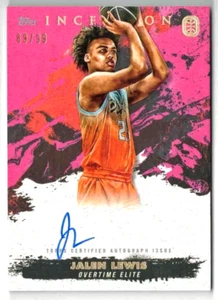 Jalen Lewis 2021 Topps Inception OTE Overtime Elite #IA-JL3 MAGENTA AUTO /99 RC! - Bild 1 von 2