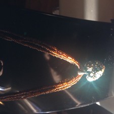 Heart Shaped Pendant On Beaded Necklace