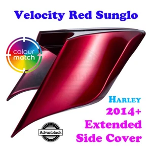 Velocity Red Sunglo Stretched Extended Side Cover 14+ Harley Street Road FLHX - Picture 1 of 17