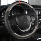 Universal 15 inch Breathable Anti-Slip Carbon Fiber Steering Wheel Cover