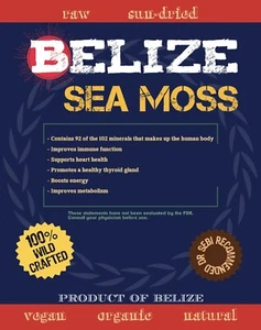 BELIZE SEA MOSS *Wildcrafted* Vegan 100% Pure Raw (4 oz) Gold/Red/Purple - Picture 1 of 6